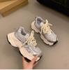 Popular muffin thick-soled velvet dad shoes women's autumn and winter small people increase in height 2025 new breathable casual sports shoes