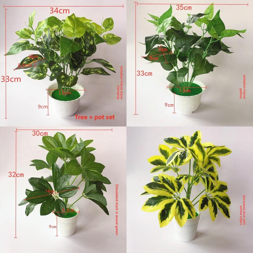 Pothos Evergreen Artificial Green Plant Pot With Realistic Foliage For Home Decor And Photography Props