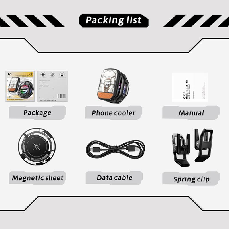 MEMO CX14 Mobile Phone PUBG Game Cooler Magnetic & Back-clip Semiconductor Ice Cooling Radiator with Battery for IPhone Android CX14