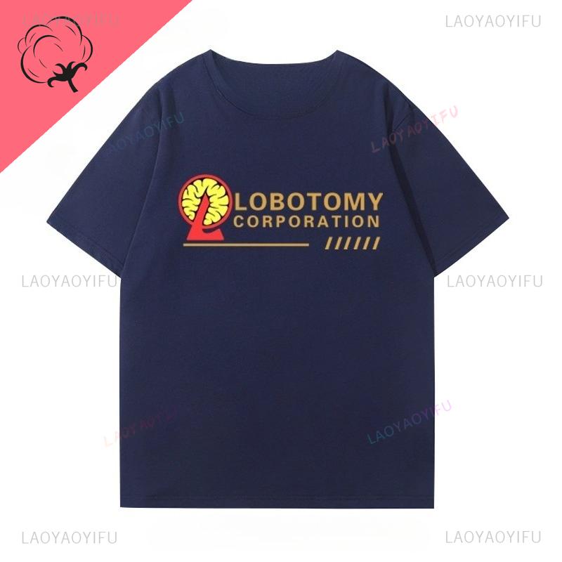 

Lobotomy Corporation Game Shirt Face The Fear Build The Future Camiseta Classic Gamer Top Cotton Crewneck Streetwear Printed Tee 3XL