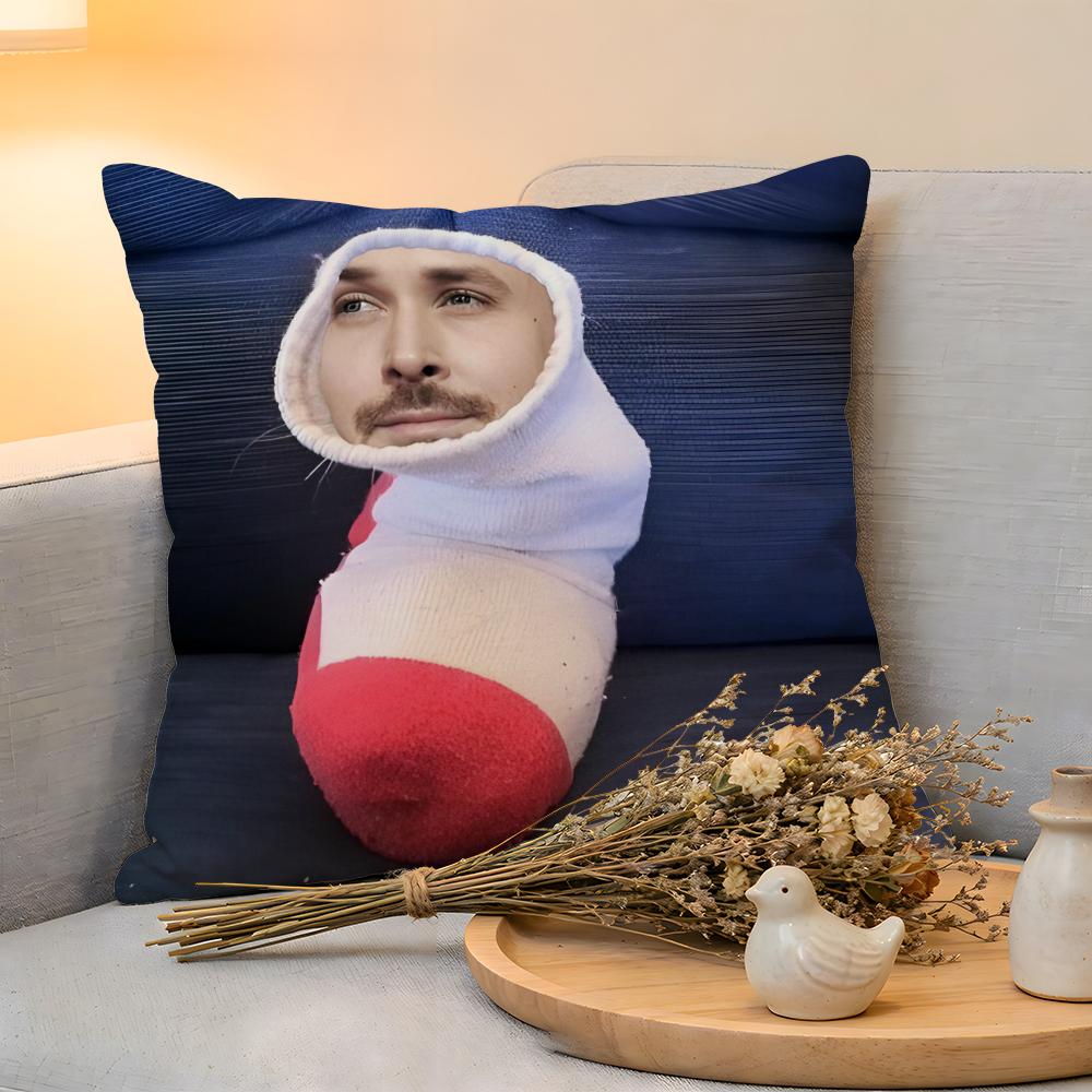 

Cushion Cover Linen SkinFriendly Soft Decorative Case For Sofa Home Decor Hot Actor RRyan GGosling Pillow cover 30x30cm