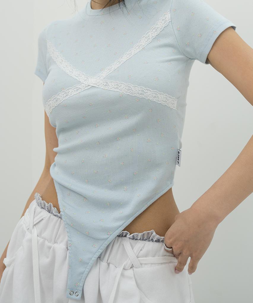 BFEEP Floral Lace Bodysuit_Sky