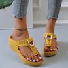 Summer Sandals Womens 2025 Big Size Platform Sandals Wedges Flip Flops Shoes Comfortable Slippers Ladies Non-Slip Open Pantuflas