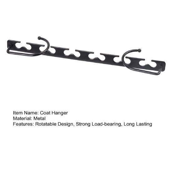 Věšák na kabáty Organizér do šatníku Otočný o 360 stupňů Design s 5 sloty Vysoká nosnost Úsporný úložný věšák