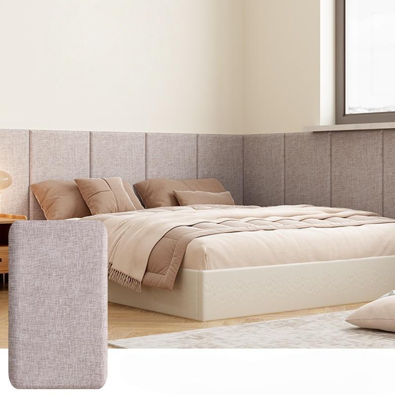 

1PC 23x50cm Self Adhesive Flax Soft Wall Sticker Anti-collision Background Wall Padding for Room Living Room Home Decoration 1PC светло-серый