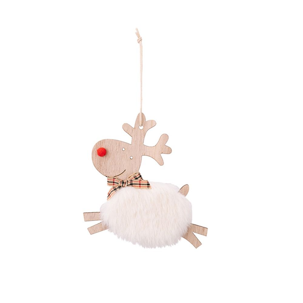 4pcs Handmade Christmas Tree Plush Deer Decor Cute Reindeer Xmas Tree Pendants  Children Gifts