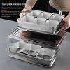 Commercial Stainless Steel Six-Grid Seasoning Box
