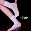 1Pair Solid Color Oil Shiny Nylon Summer Female Silky Sheer Stockings Ankle Socks Women