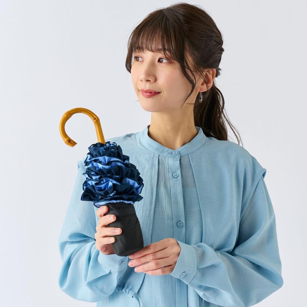 Moonbat Faltbarer Sonnen- und Regenschirm Leicht Hitzeschutz UV Mini Schwarz [Esta] Damen Sonnenschirm, Schutz, Blockierend, Blockierend, Schutz, Rüschen, 31-230-30268-05,