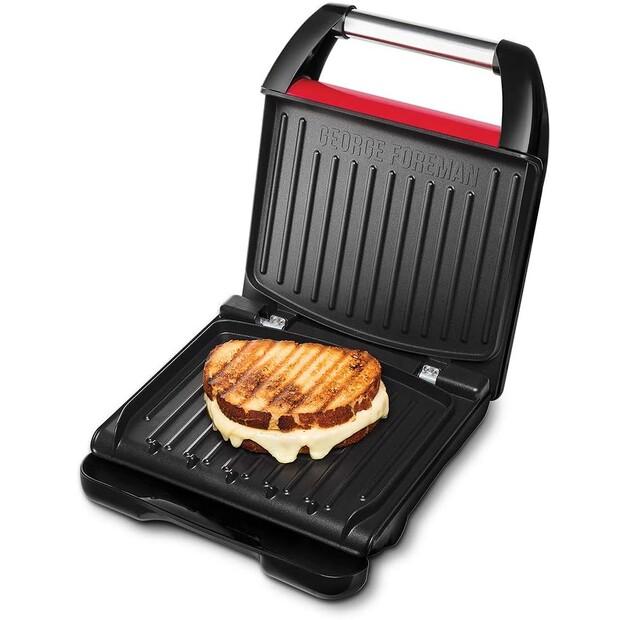 Контактный гриль George Foreman Steel Compact Fitness rot (25030-56)