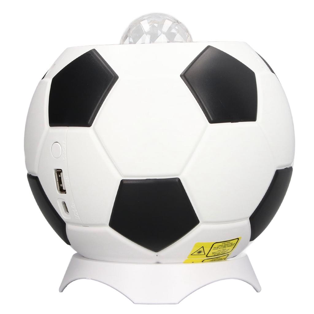 Star Projection Lamp Football Design Night Lamp Bluetooth Music Speaker USB Sky Ambient Light for