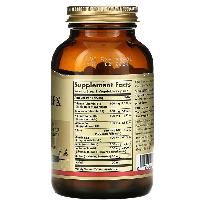 B-Complex "100", 100 Vegetable Capsules