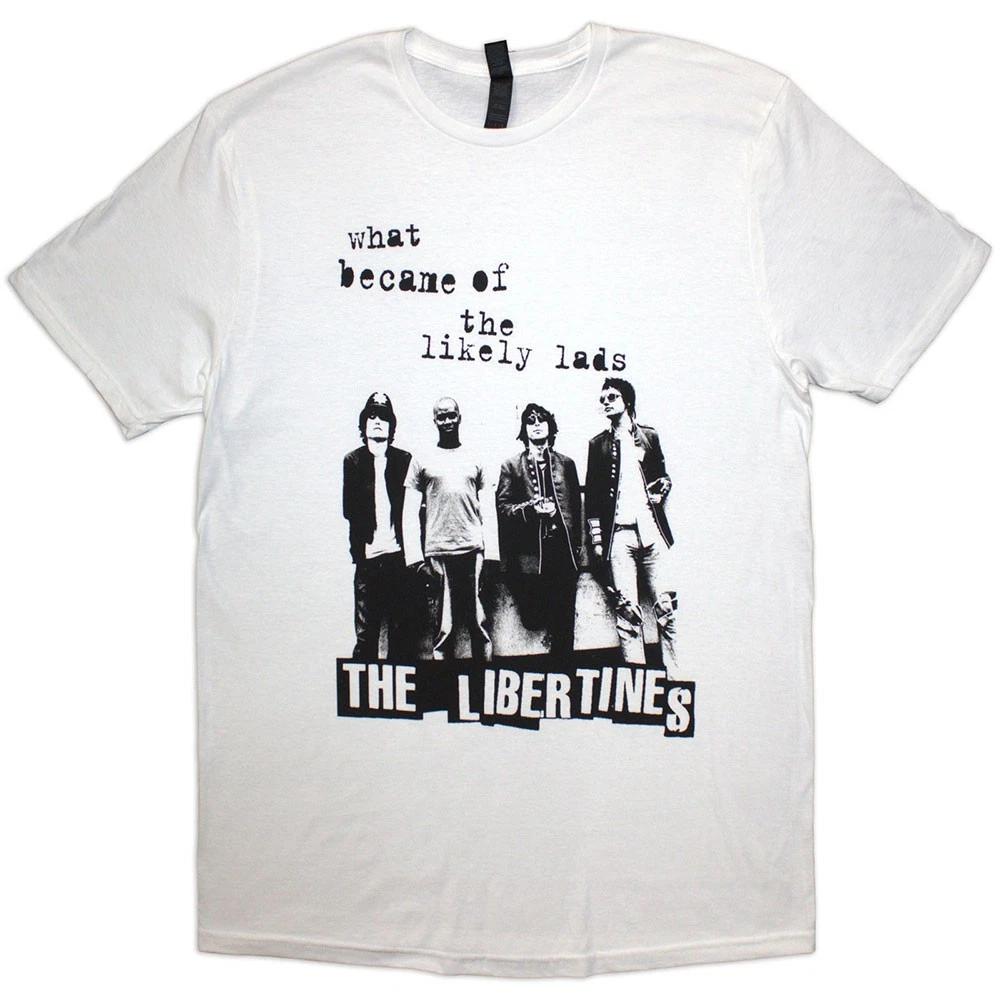 The Libertines Unisex T-Shirt: What Became Of The Likely Lads (White) (Large)