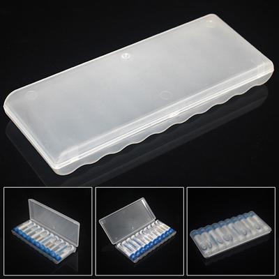 10 Slot Transparent White Plastic Battery Storage Box Hard Container Holder Case