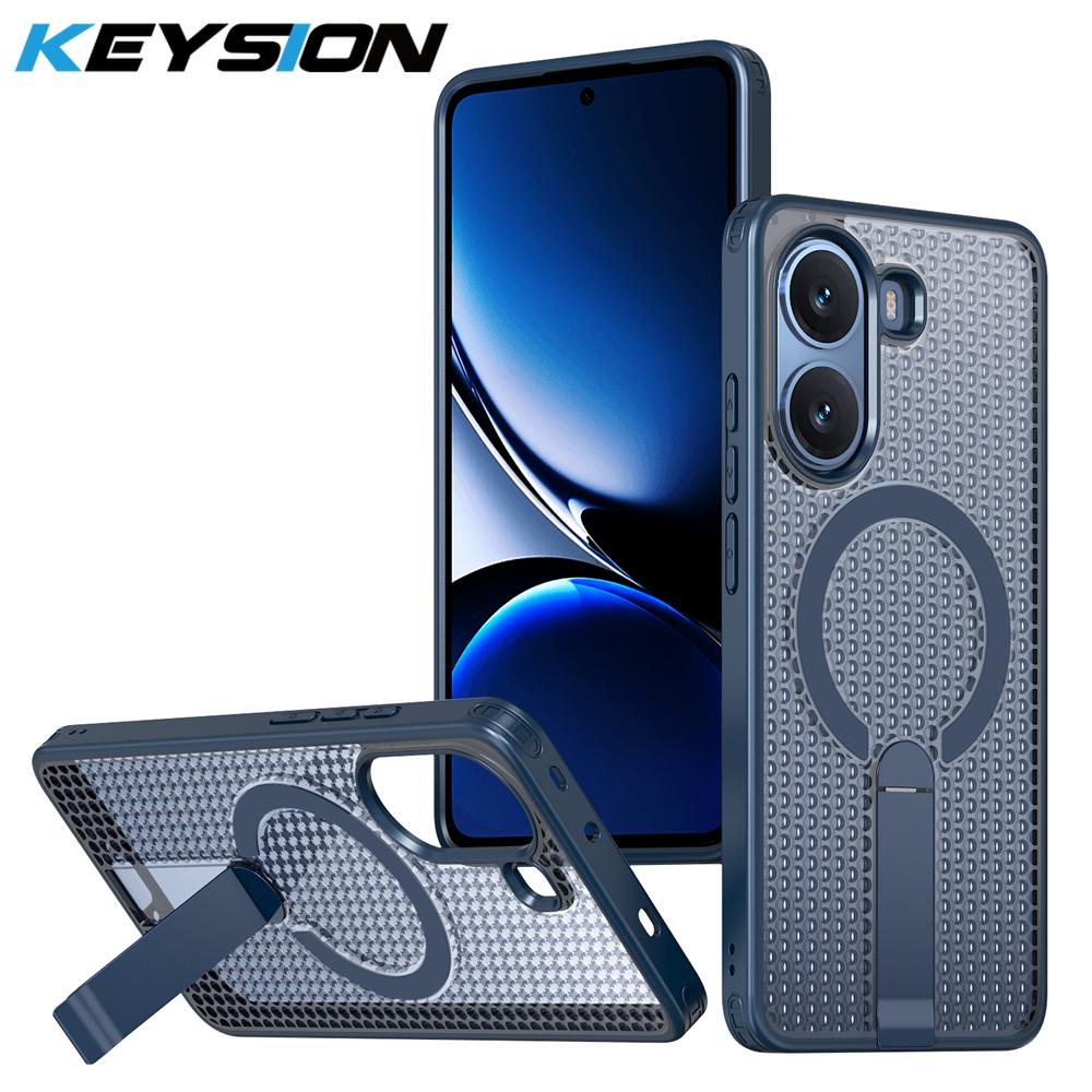 KEYSION Hülle mit Hohlraum zur Wärmeableitung und Magnetfunktion für Xiaomi POCO X7 Pro 5G Kühlständer Stoßfeste Handyhülle für Redmi Turbo 4