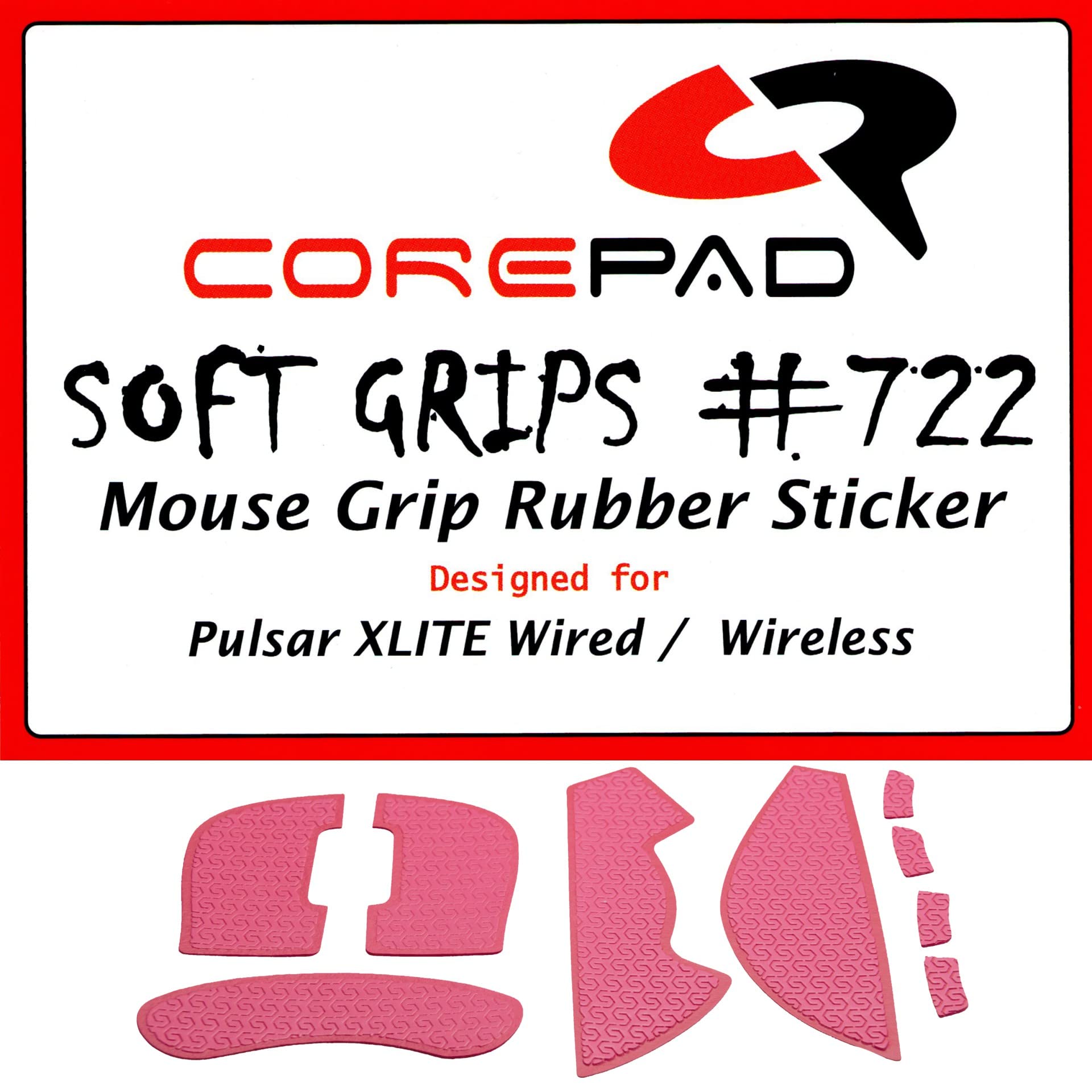 

Corepad Soft Grips Grip for Pulsar XLITE XLITE XLITE V2 Wireless 1set Wired/Pulsar Wireless/Pulsar [] (Red) червоний