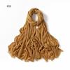 % rayon pleated solid color human cotton two-end beard bag headscarf female, new breathable soft scarf