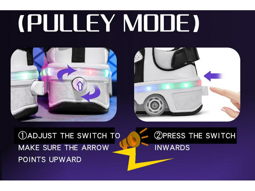 Zhang Guowei Style Adult & Kids 4-Wheel Roller Skates: Walkable & Skatable