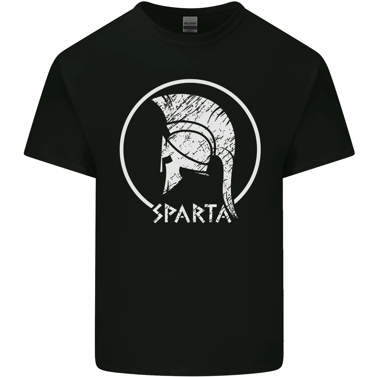 Gym Sparta Helmet Bodybuilding Training Kids T-Shirt Childrens S