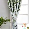 New Willow Leaf Bird Curtain Living Room Bedroom Decorative Rod Study Single Panel Made Of Polyester With Punched Washable Sitting Ready