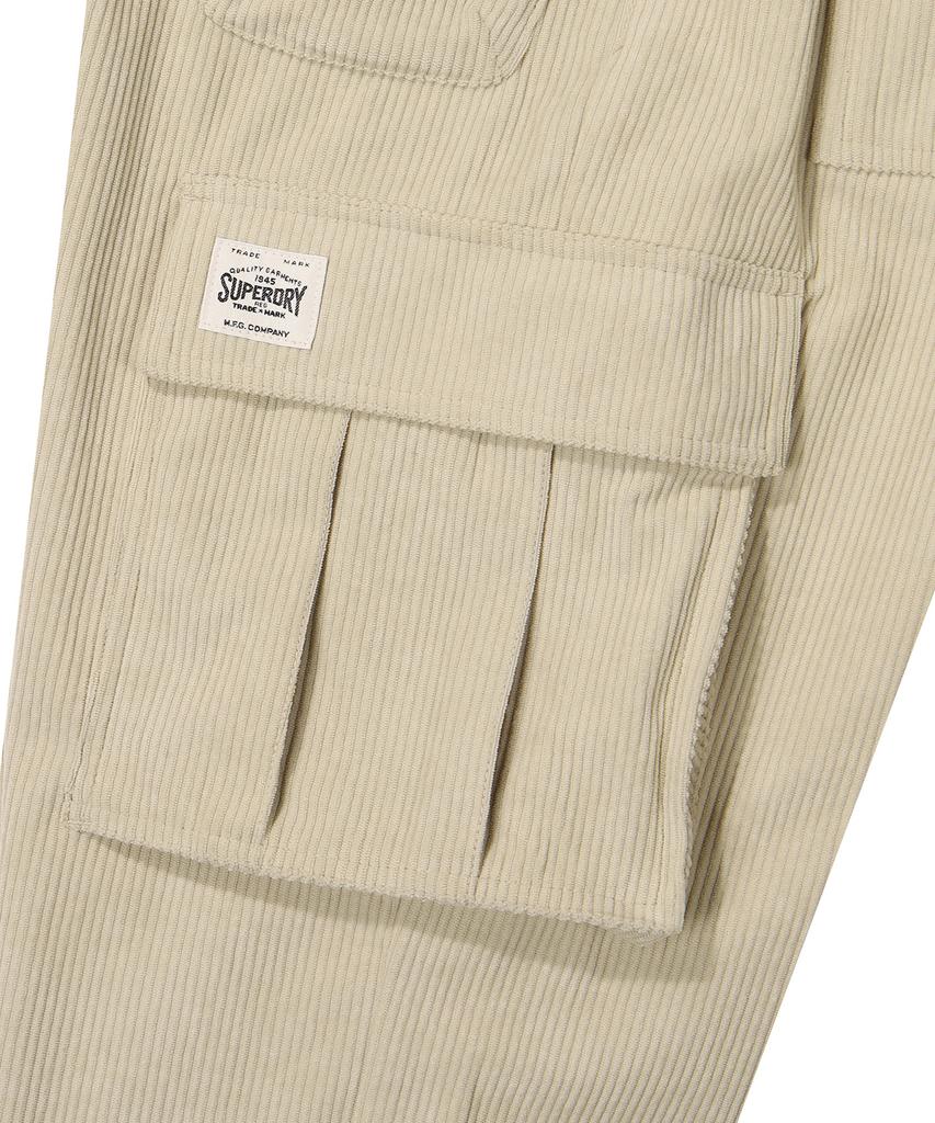 Syupeodeulai W Pocket Wide Corduroy Pants Beige