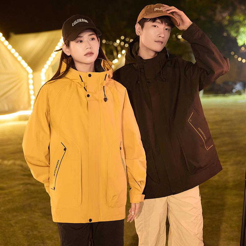 

2025 Spring Men s & Women s Hooded Waterproof Windbreaker Couple Jacket M