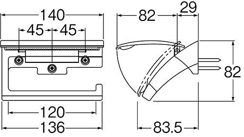 SANEI Paper Holder, One-Hand Cut, with Screws, Black, W3701-D, W14 X D11.1 X H8.2 (Maximum) Cm