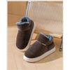 Winter Plush Thick Soled Cotton Slippers Bag and Heel for Men, Anti Slip for Women, Outdoor Wear, Indoor Home Cotton Shoes