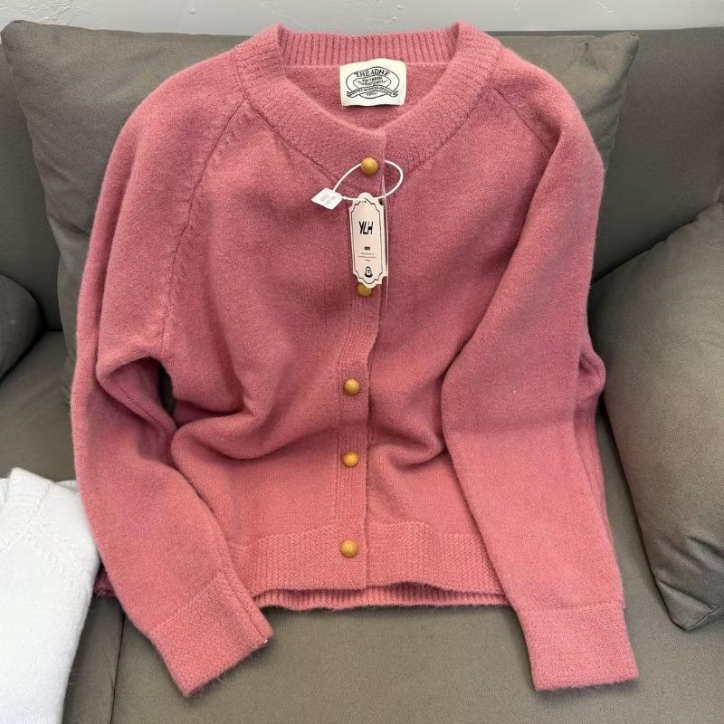 Der neue Cardigan zeigt Ihr Temperament Süßes lockeres Wollmischmaterial Mode