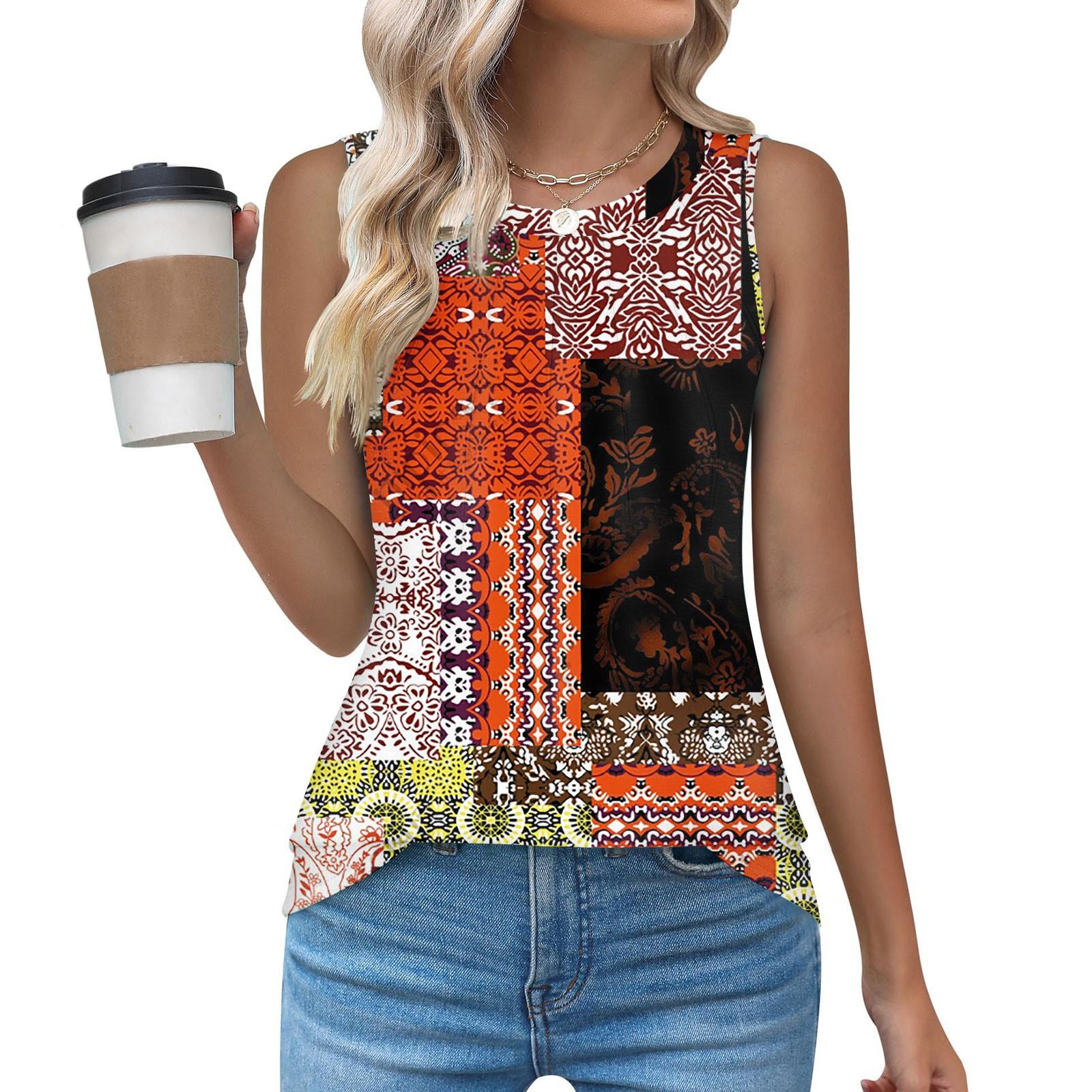 

Женский повседневный свободный топ без рукавов с круглым вырезом, футболка, летние майки для женщин, майка-камисоль, базовые топы без рукавов S красный