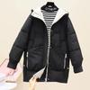 Women's Winter Medium-length Hooded Warm Cotton Jacket Fresh Casual Loose Jacket