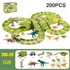 Dinosaur Themed Plastic Racing Track Set Bend Flexible Race Track with Electronic Car Educational Toys for Children