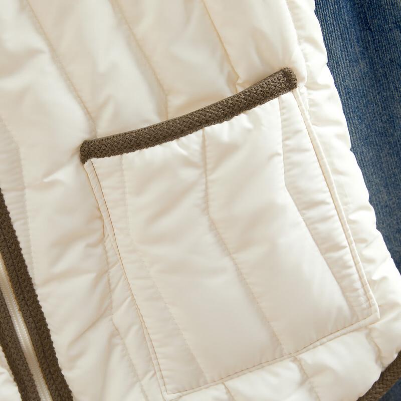 Damska dzianinowa kamizelka w stylu retro z klapami i blokami kolorów