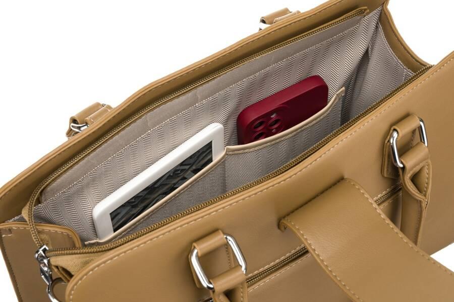 Elegant women's shopper bag made of eco-leather - Rovicky