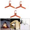 3 Pcs Aluminum Alloy Folding Hanger Heavy Duty Non Slip Multifunction Hanger Compact Windproof Hook Clothes Rack