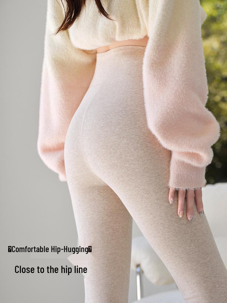 2025 Autumn/Winter High Waist Slimming Velvet Tummy Control Pants for Women