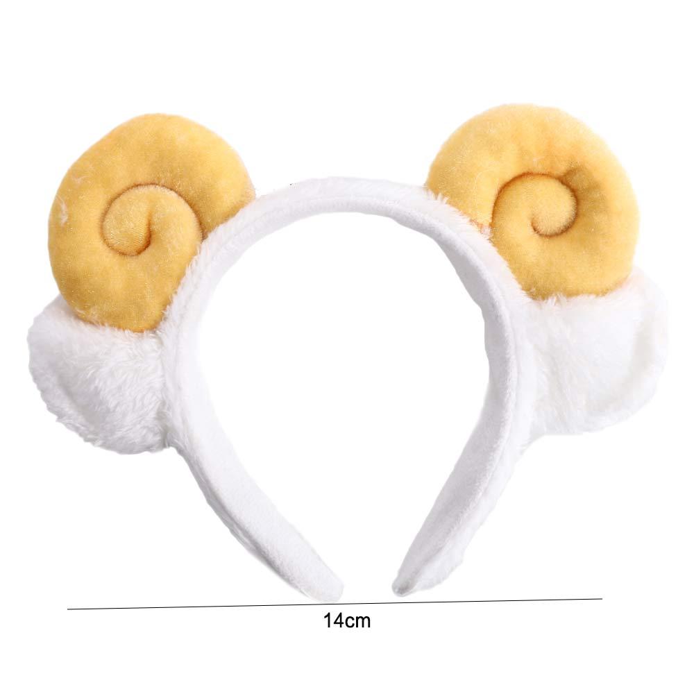 Women Cartoon Wash Face Korean Plush Lamb Headband Hair Hoop Hair Accessories