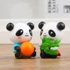 4Pcs/Set Anime Panda Doll Cartoon Action Toy Figures 2-4cm