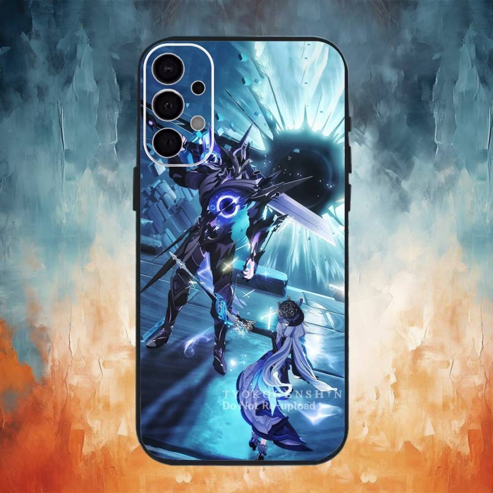 

G-Genshin S-Skirk Impact Чехол для телефона для Samsung S25,S24,S21,S22,S23,S30,Ultra,S20,Plus,Fe,Note,10,9,5G Черный чехол Samsung S30Ultra5G