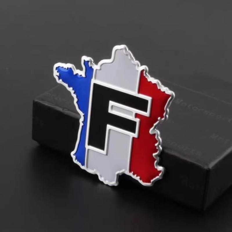 Etichettatura in alluminio Emblema Auto Styling Germania Inghilterra Italia Francia USA Bandiera Distintivo Adesivo