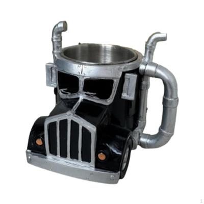 Semi Truck Coffee Mug Morning Cup Novelty Container or Cold Drinks Home Decoration