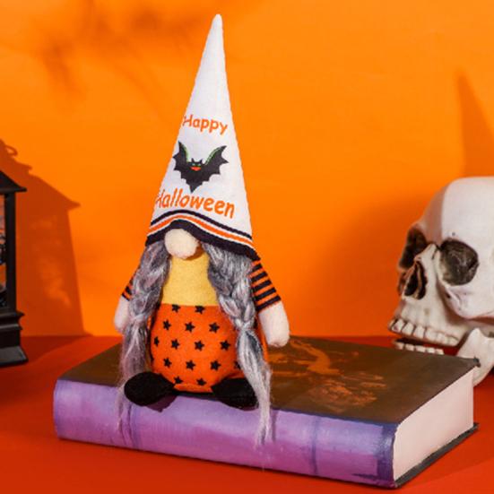 Reusable Halloween Decorations Gnome Decor, Rudolph Faceless Doll Figurine for Shelf Table, Spooky Home Decor Cute Ornament Party Home, Trick or Treat