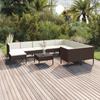 Day and Night - Day and Night Garden Furniture Set 11 Pieces and Brown Synthetic Rattan Cushions