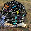 1PC music notes Umbrella-8-Rib Reinforced, Automatic Open, Lightweight & Durable, Cute Fashion Accessory for Outdoor, Beach or Casual Use, Beach Umbre