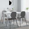Dining Table - Maison Exclusive - Matte White - Solid Hevea Wood - Rectangular 114x71x75 Cm