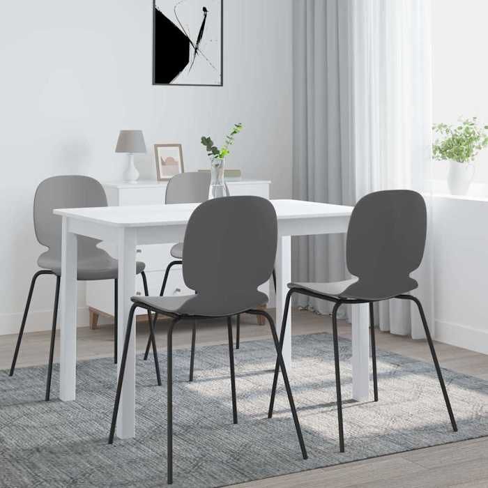 Maison Exclusive - Table à manger Blanc 114x71x75 cm Bois d'hévéa massif