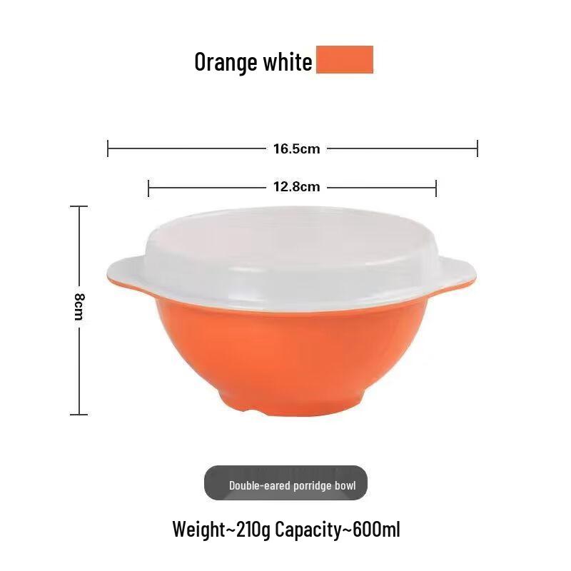 Jijun Melamine Two-Tone Double-Handle Serving Bowls (10-Pack)