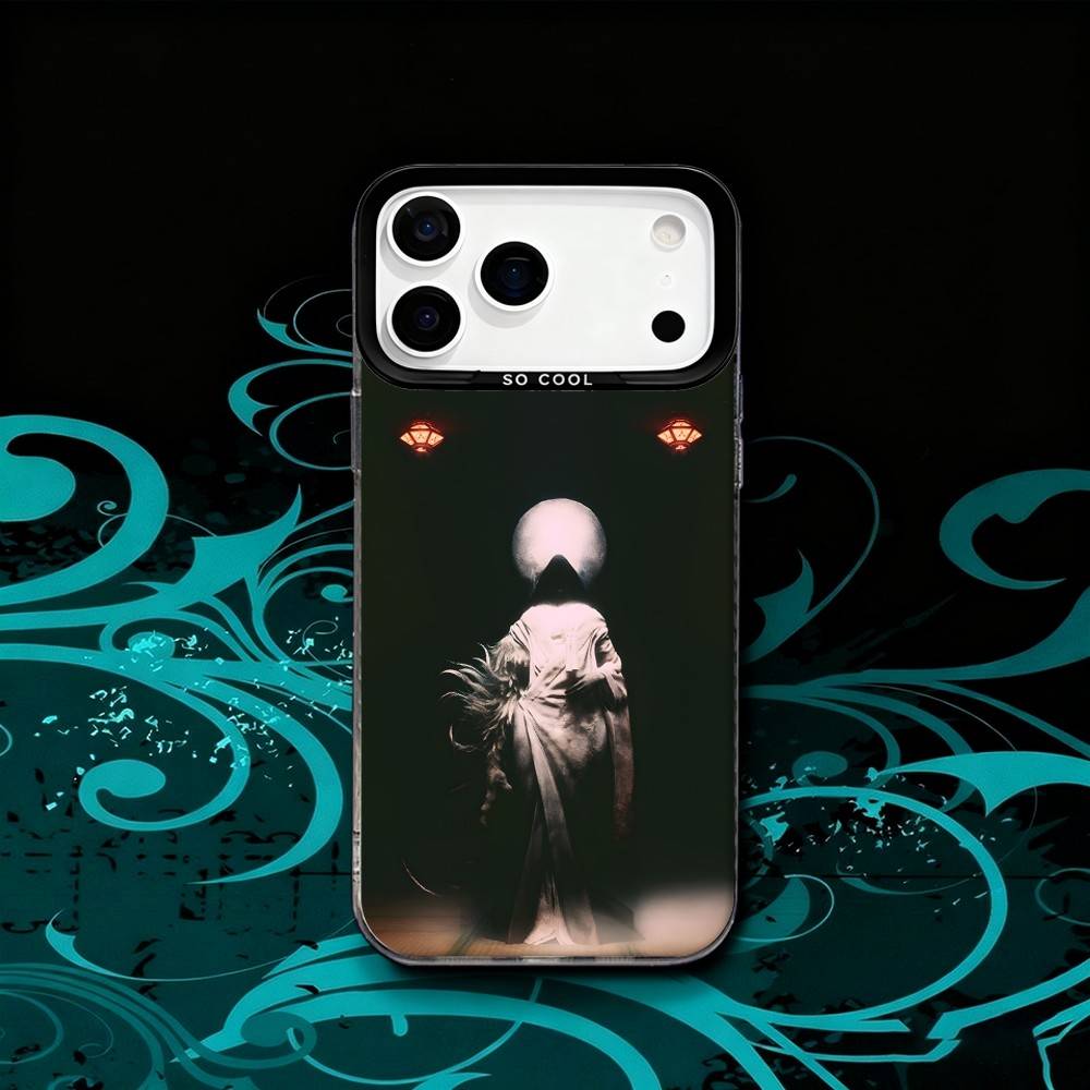 

S-Slient Hill F Phone Case For iPhone 17,16,15,14,13,12,X,8,Pro,Max,Plus,SE4,Air,Mini HD Black IMD Matte iPhone13PROMAX