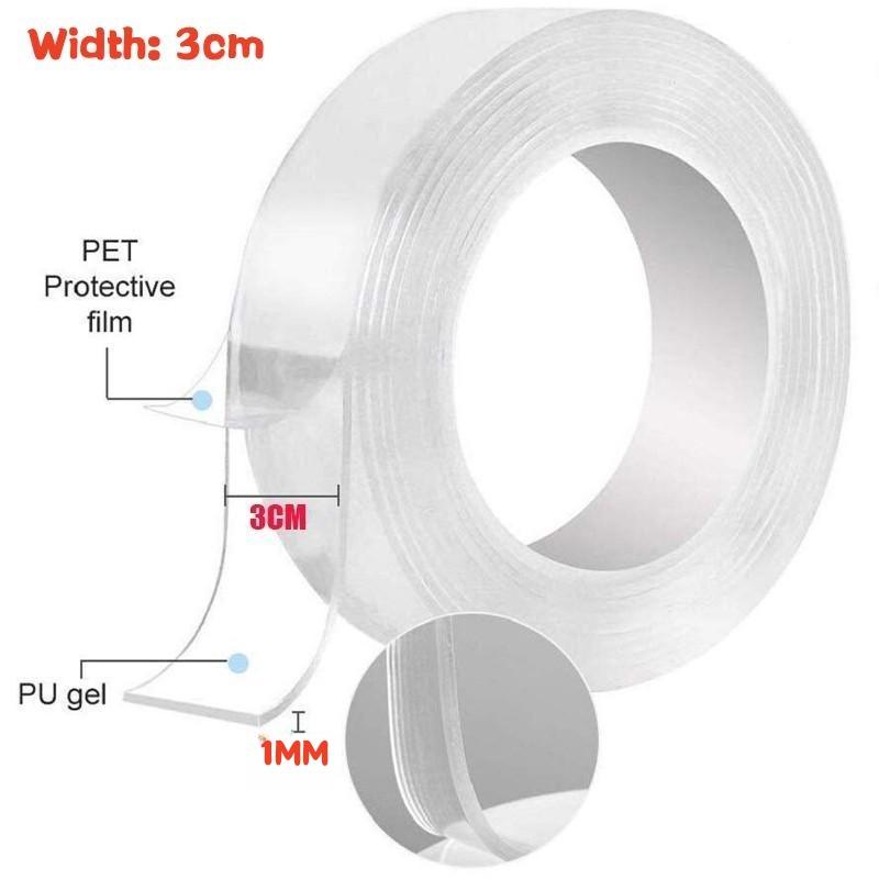 Multifunctional Double Sided Adhesive Tape Waterproof Reusable Strong Sticky Glue 5M 3M Monsters Tapes Wall Stickers