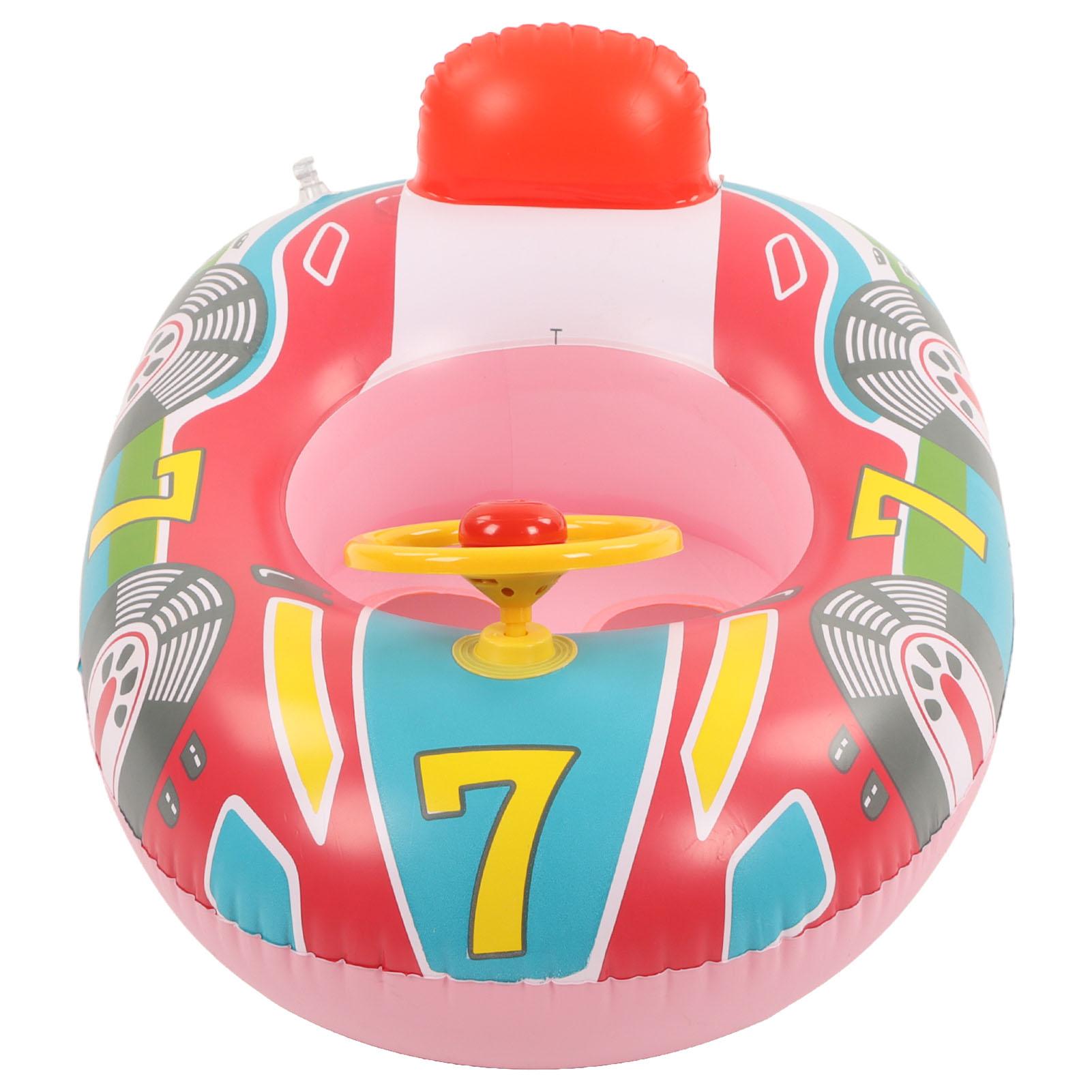 Yacht Pool   Inflatable Yacht Steering Wheel PVC Anti Leakage Leg Holes Toddler Swim   for Swimming
